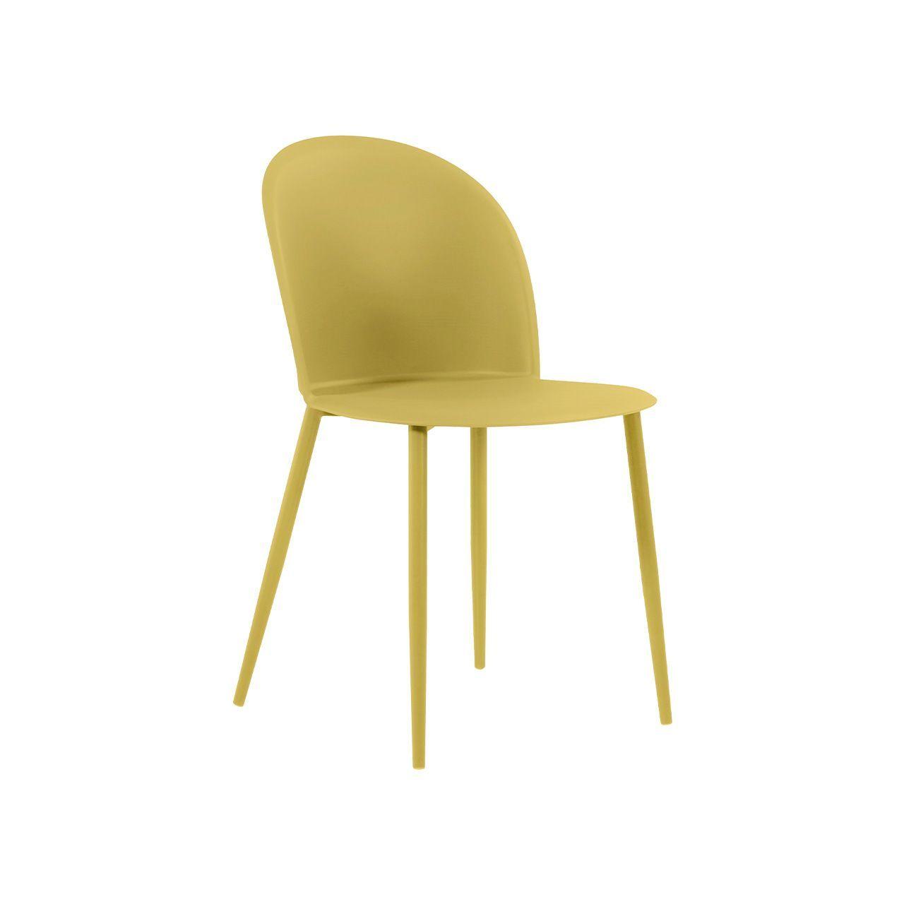 Silla Monocolor Simple Mostaza-0