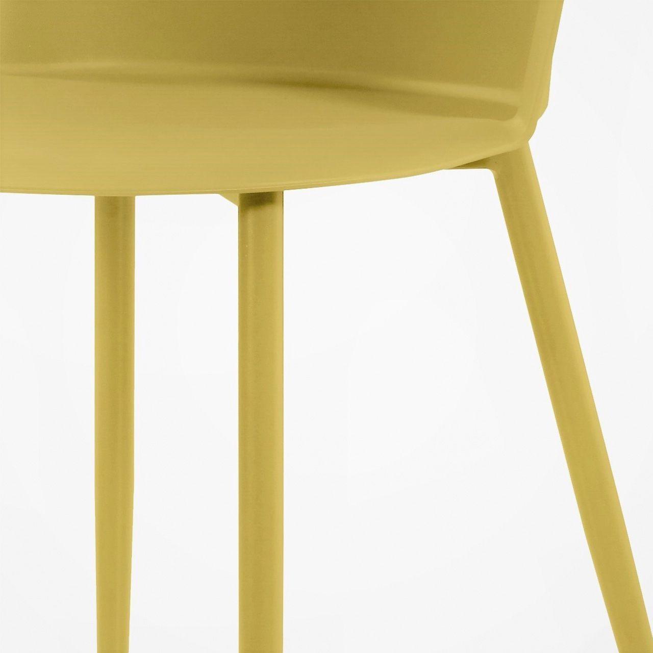 Silla Monocolor Simple Mostaza-6