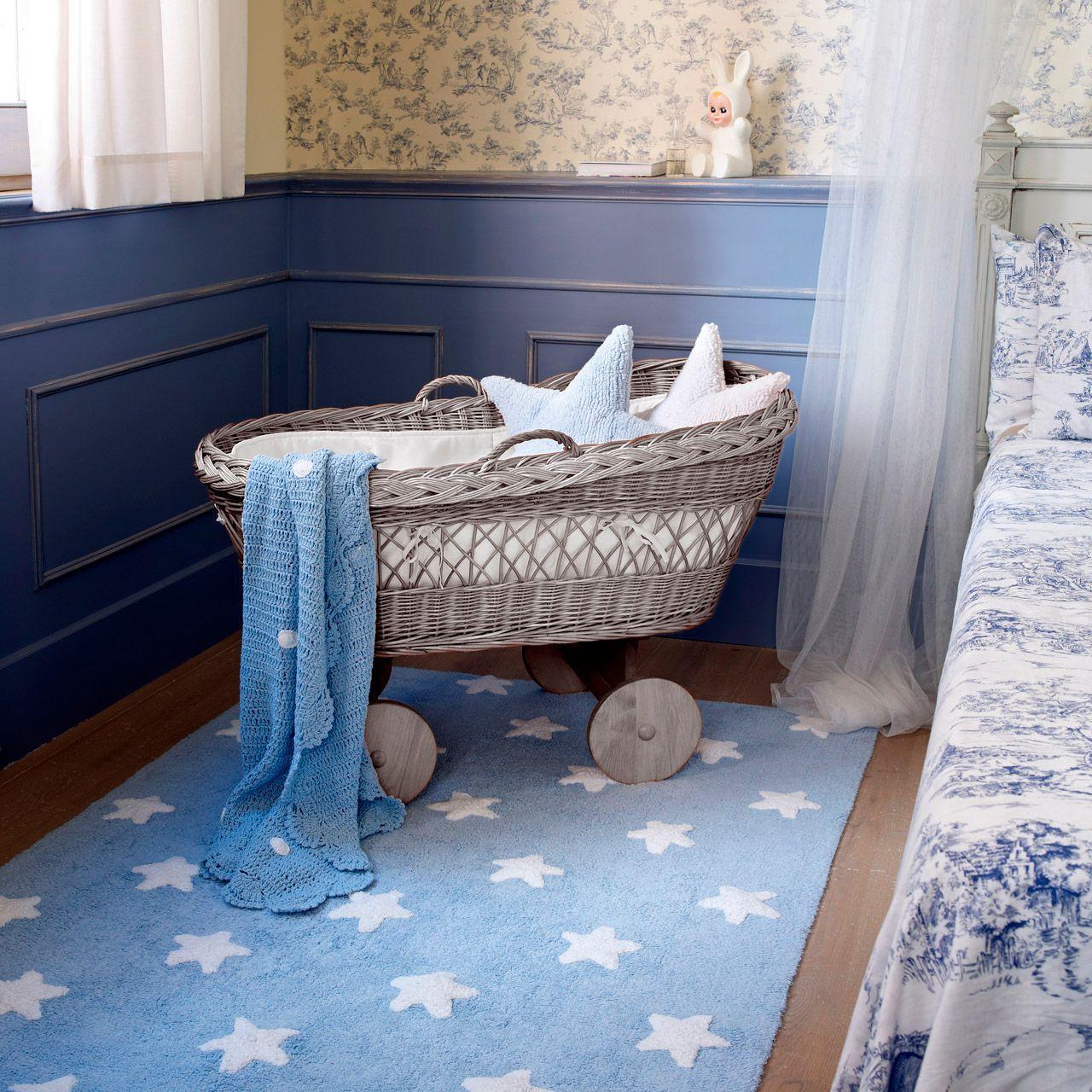 Alfombra Estrellas Celeste Blanco 120 x 160cm-4