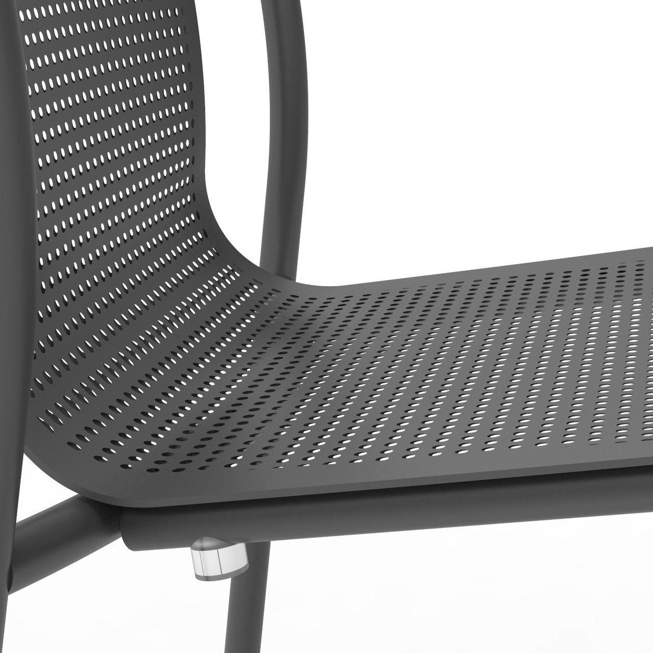 Silla Exterior Summer Perf Gris Carbón-6