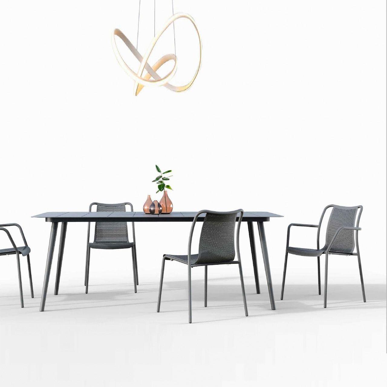 Silla Exterior Summer Perf Gris Carbón-7