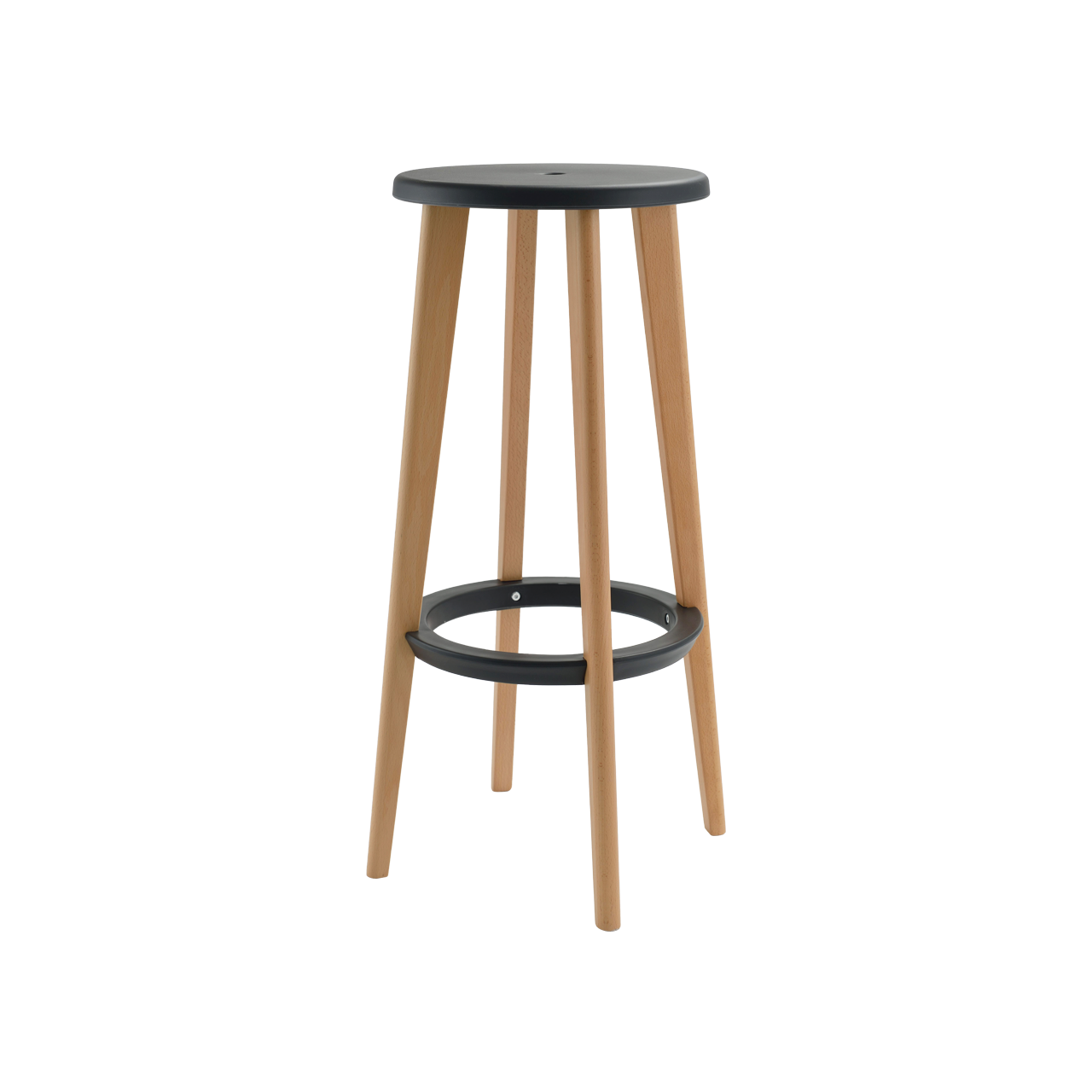 Taburete Moonlight Alto Natural Negro-0