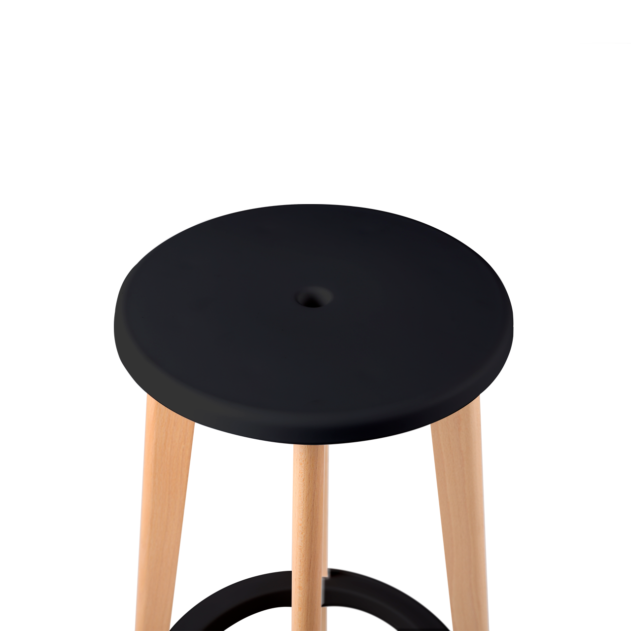Taburete Moonlight Alto Natural Negro-1