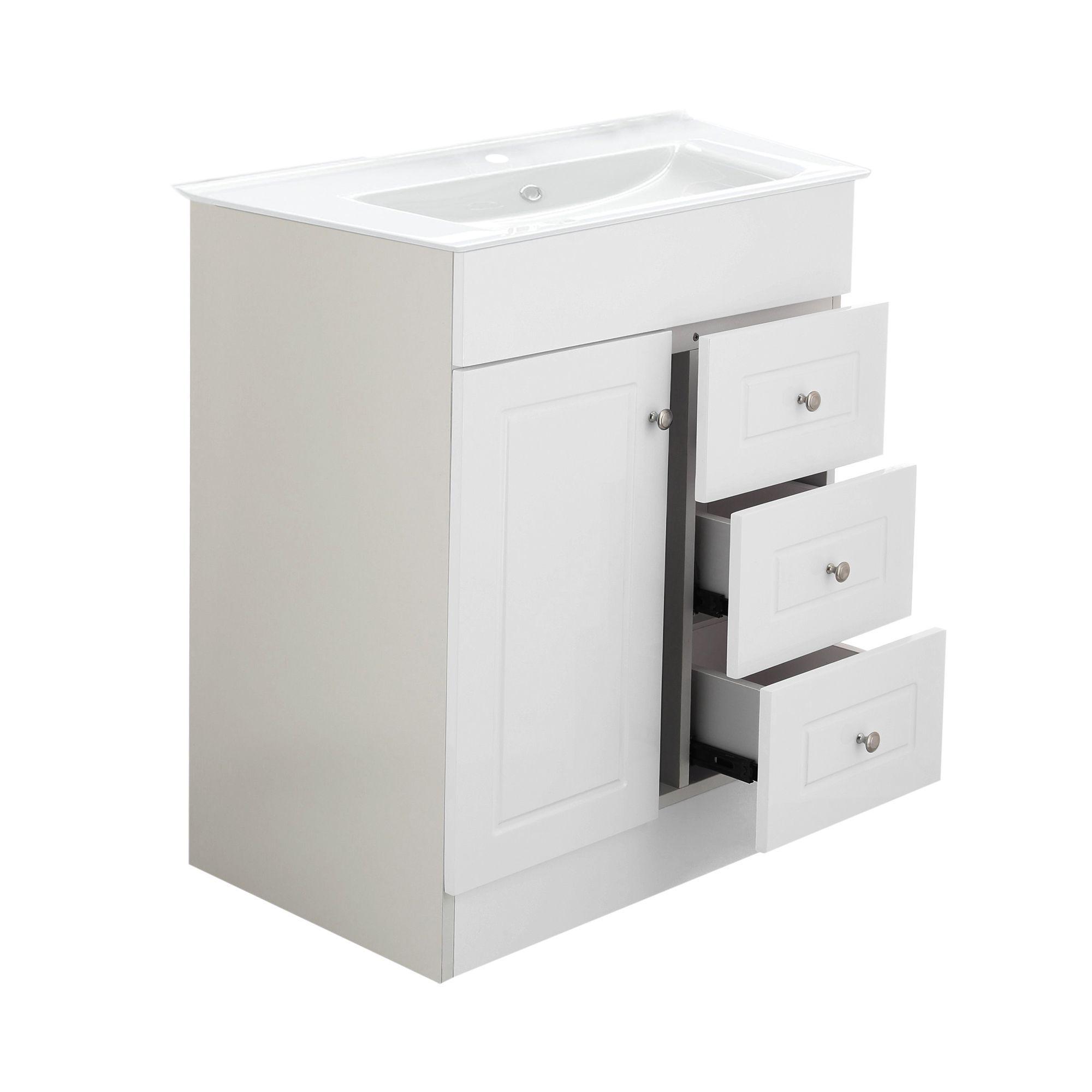 Kit Mueble Vanitorio Domsa Color Blanco B60-PHNB+P-60-3
