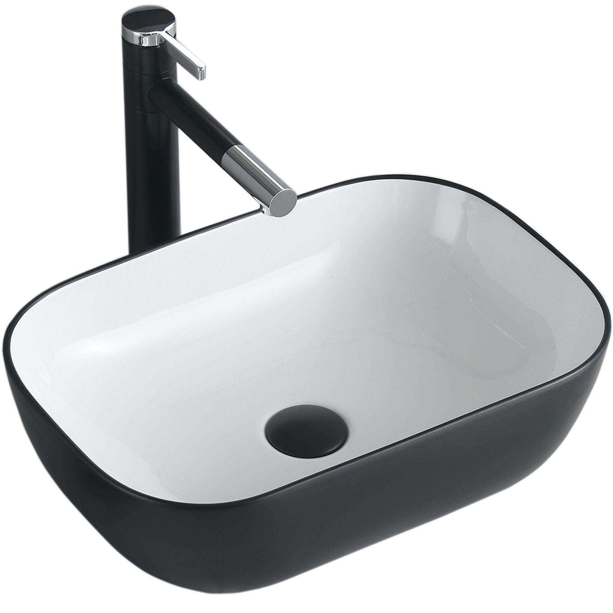 Lavamanos Sobreponer Domsa SLC895-BLACK OR WHITE-2