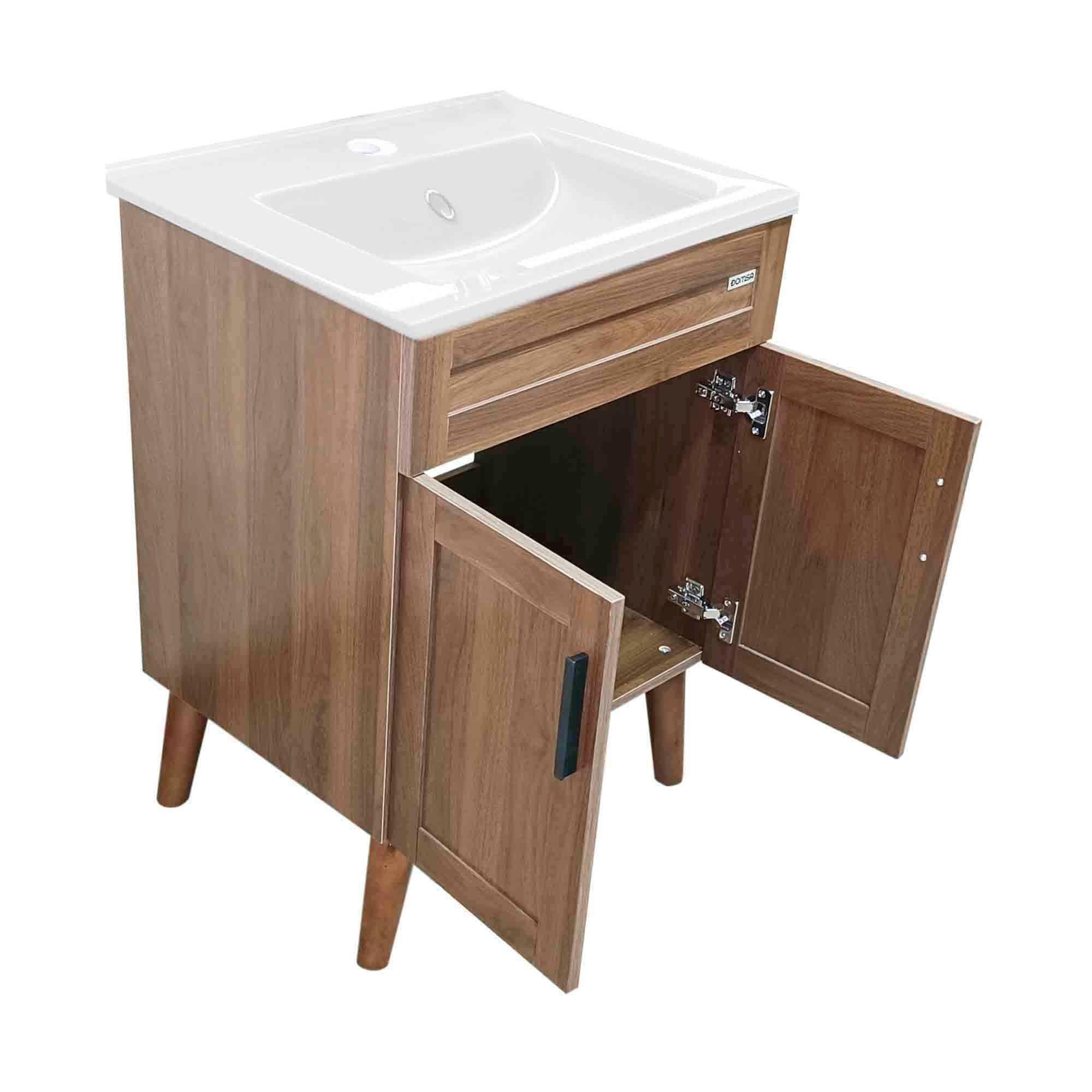 Kit Mueble Vanitorio Domsa Elegance Nogal BM6047+P-60-5