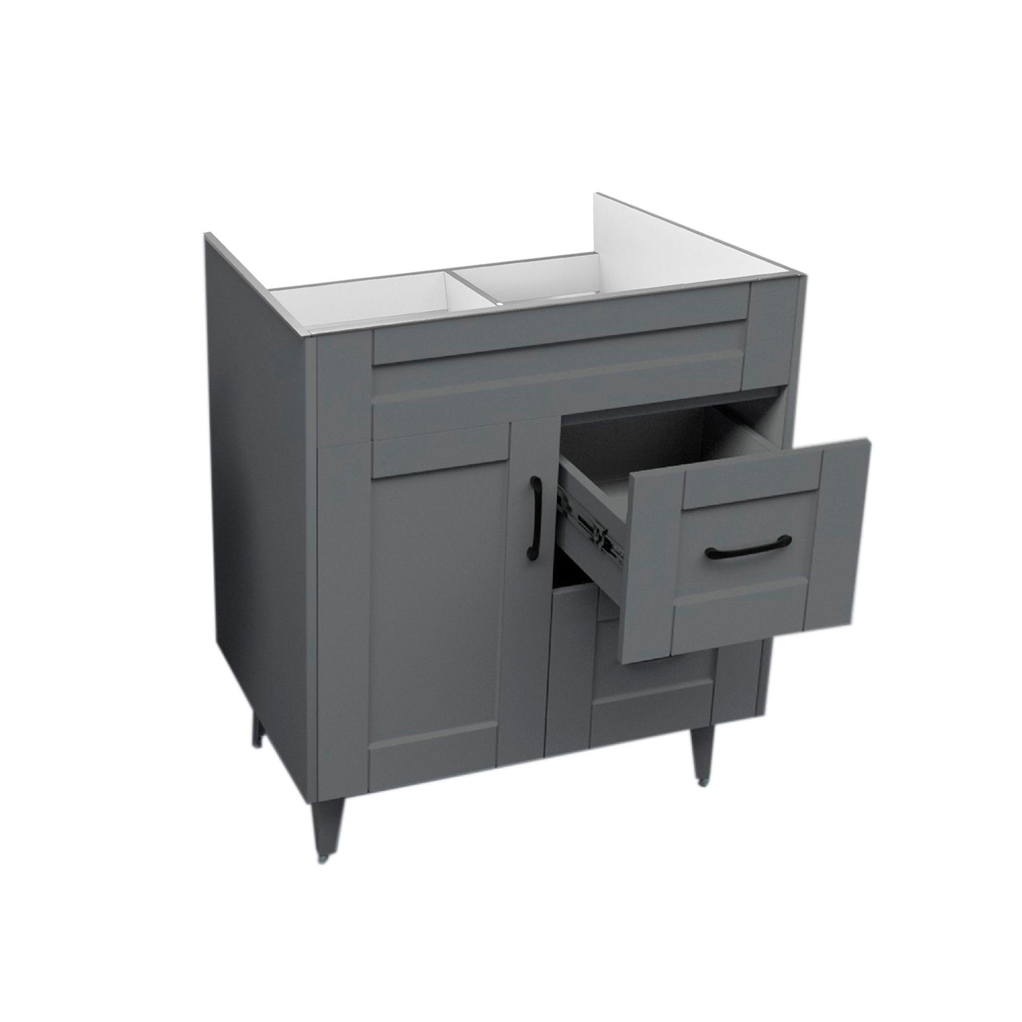 Mueble Vanitorio Domsa 70SK Gris (Sin Cubierta)-3