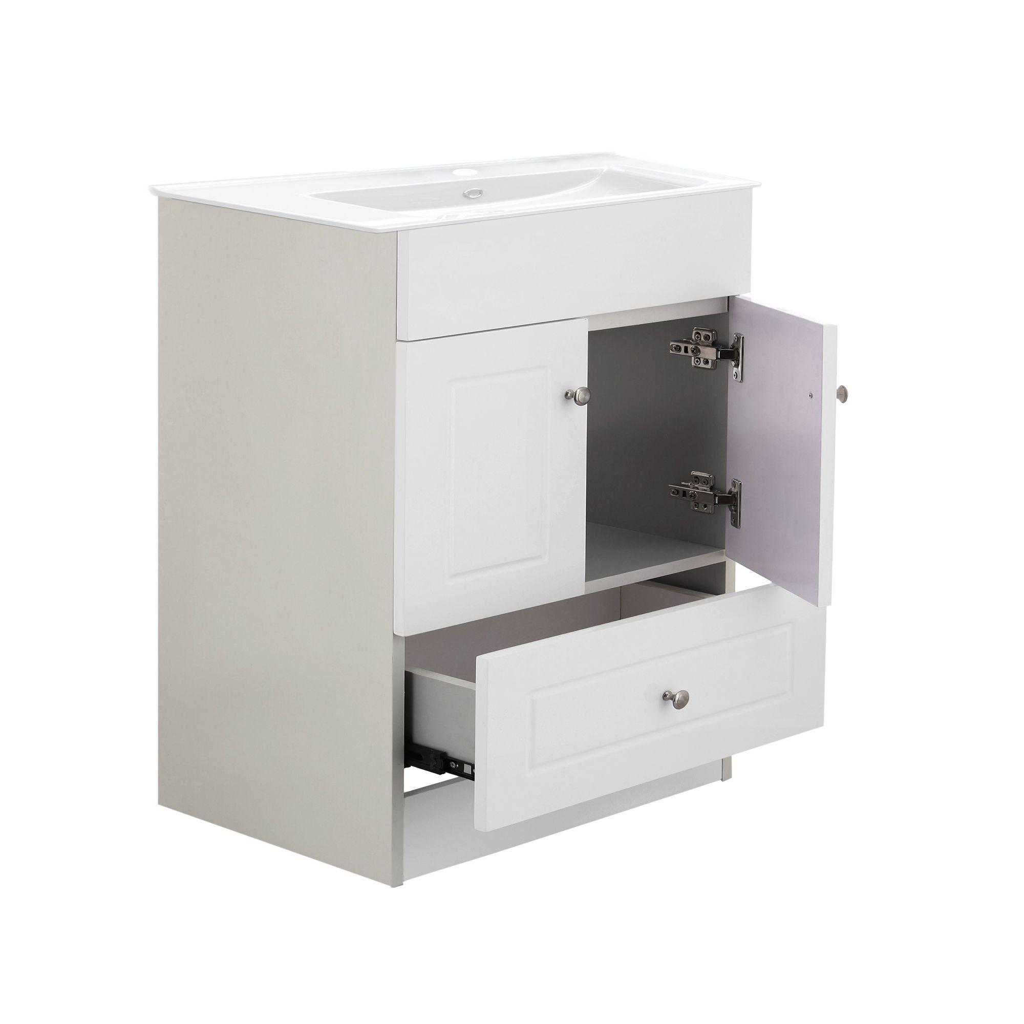 Kit Mueble Vanitorio Domsa Color Blanco B60-PHB+P-60-3