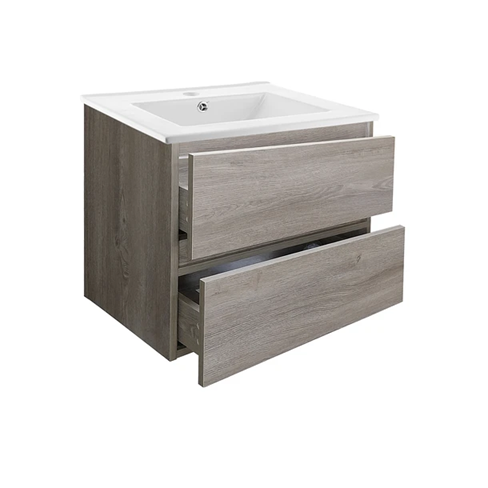 Kit Mueble Vanitorio a muro Space Nogal Claro (Incluye Cubierta de Loza) / 61x48x37cm-2