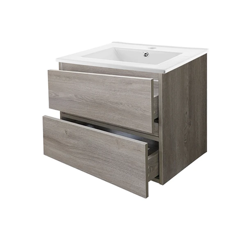 Kit Mueble Vanitorio a muro Space Nogal Claro (Incluye Cubierta de Loza) / 61x48x37cm-3