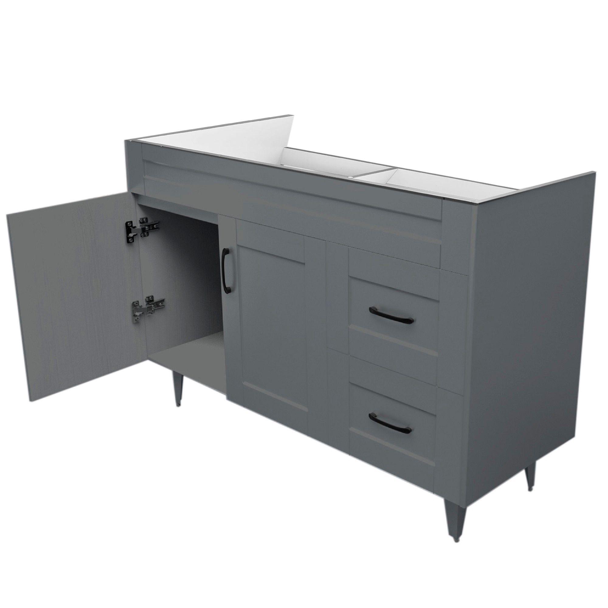 Mueble Vanitorio Domsa 120SK Gris (Sin Cubierta)-4