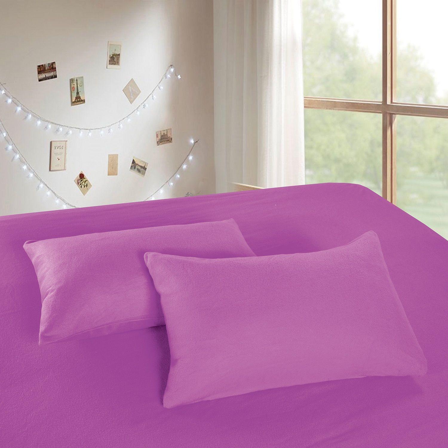 Juego de Sabanas Polar Domsa 1.5 Plazas Color Violeta-2