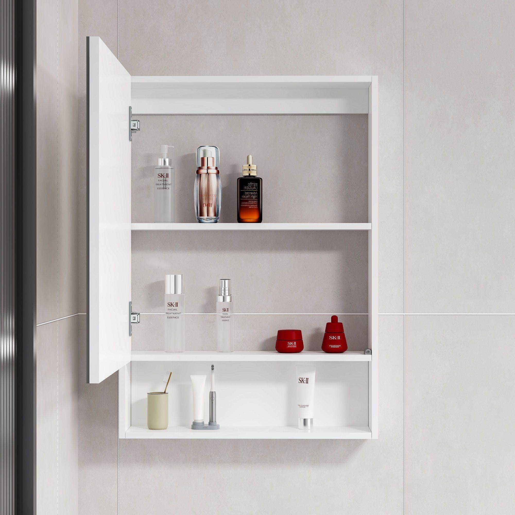 Mueble Botiquin Espejo LED Antiempañante Domsa MMR-50 Blanco - 48x80x14cm-2