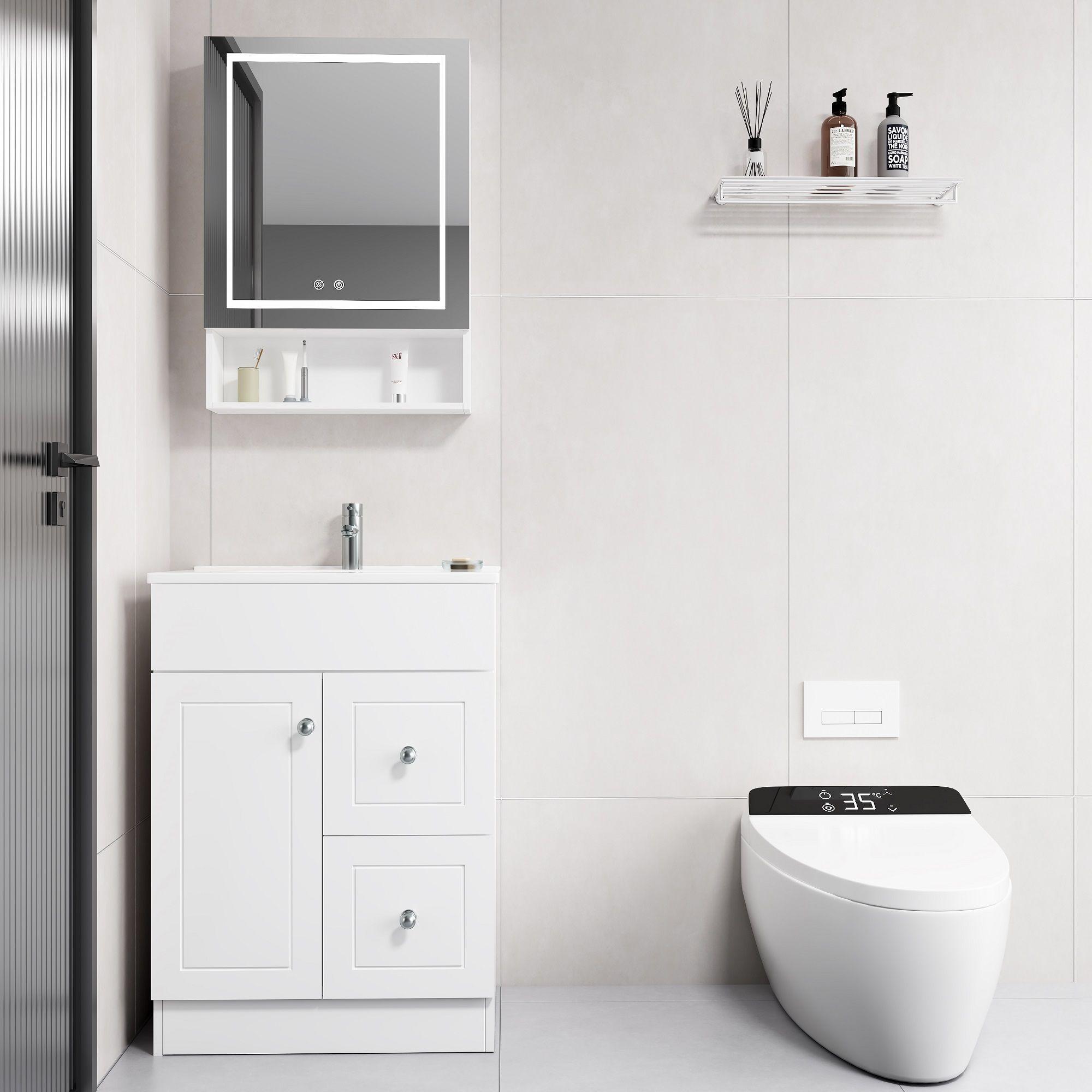 Mueble Botiquin Espejo LED Antiempañante Domsa MMR-50 Blanco - 48x80x14cm-3