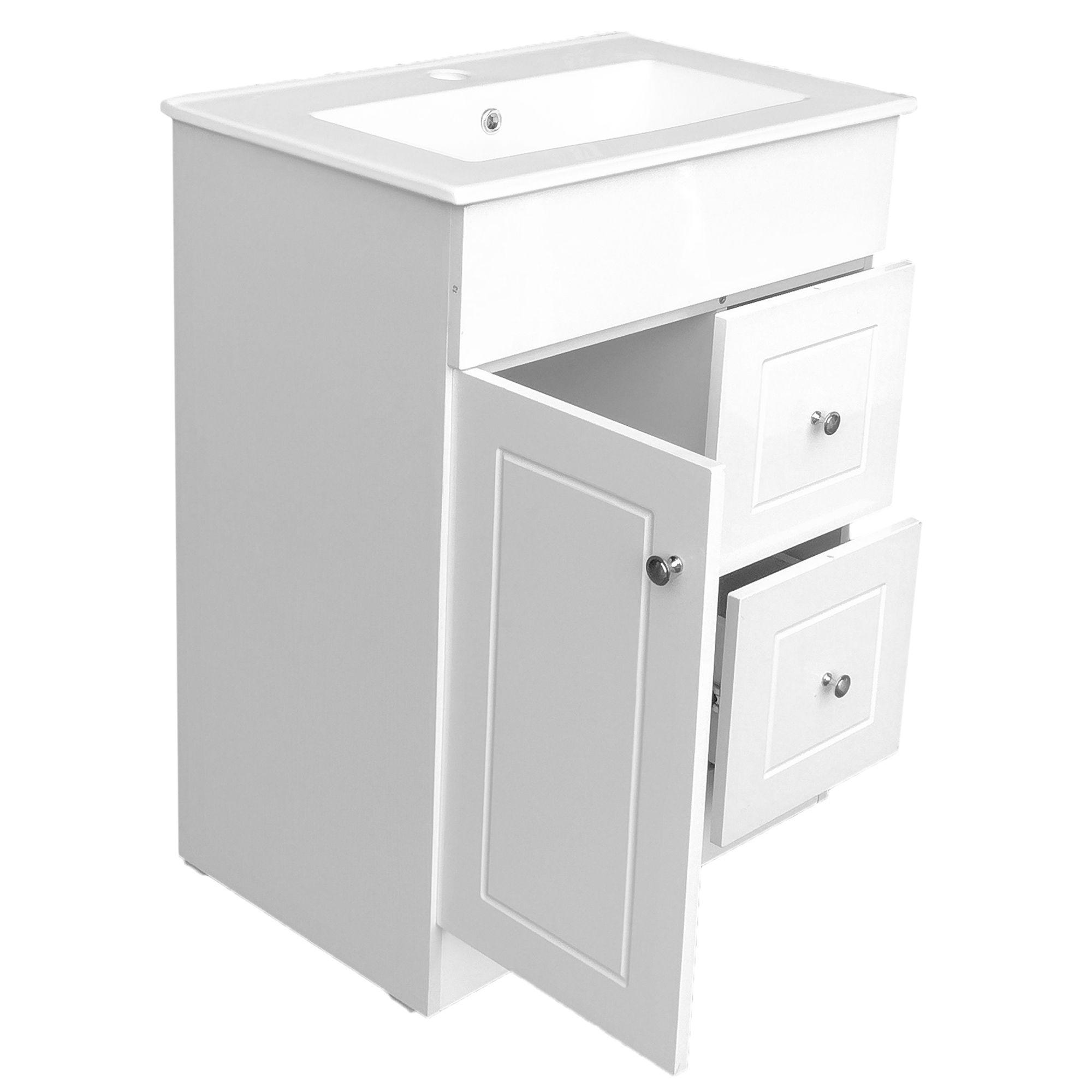 Kit Mueble Vanitorio Domsa Color Blanco BPA-60A+60C-3