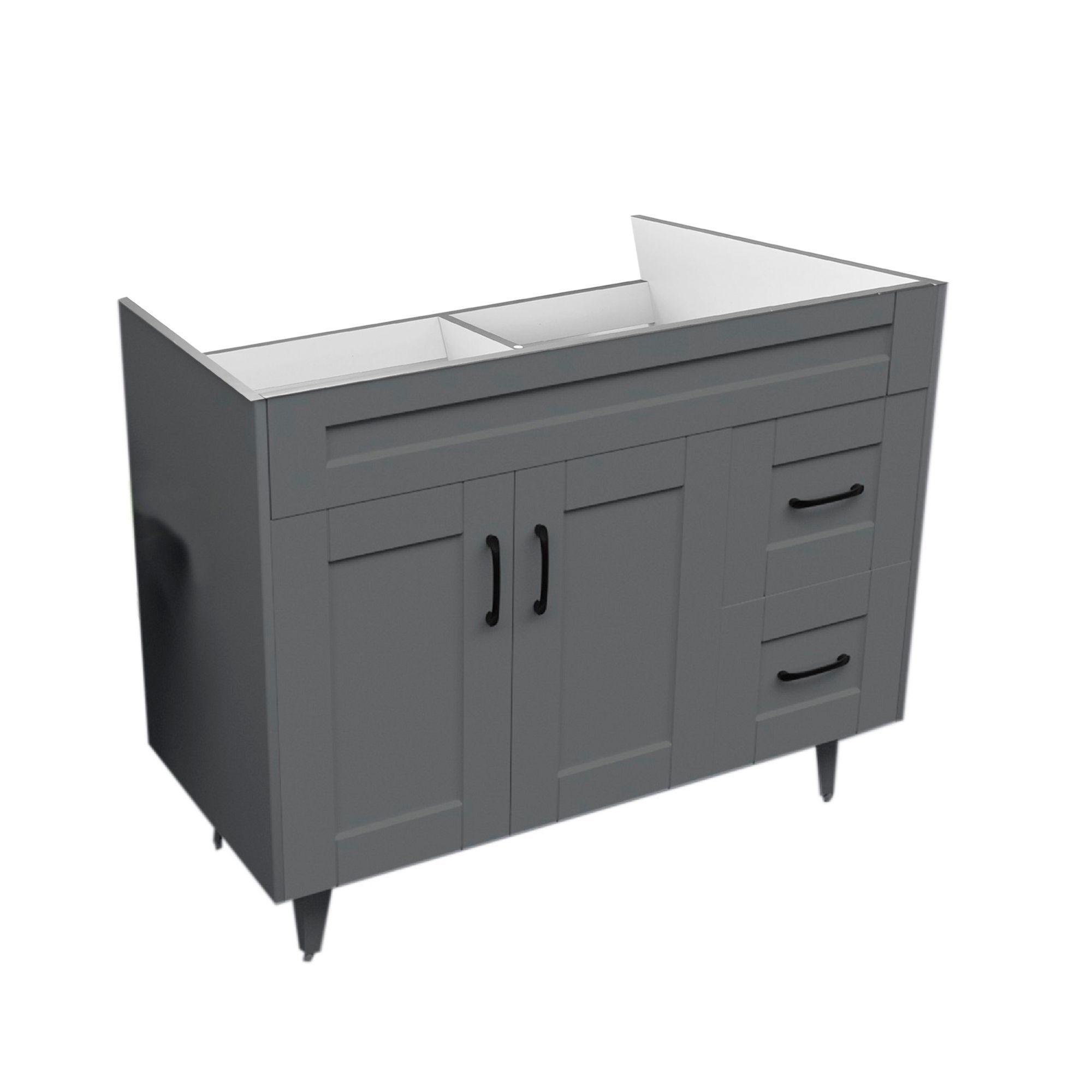 Mueble Vanitorio Domsa 100SK Gris (Sin Cubierta)-2