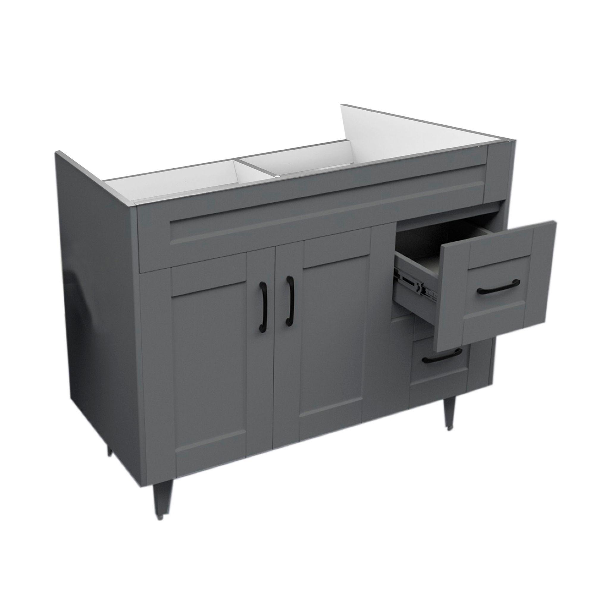 Mueble Vanitorio Domsa 100SK Gris (Sin Cubierta)-3