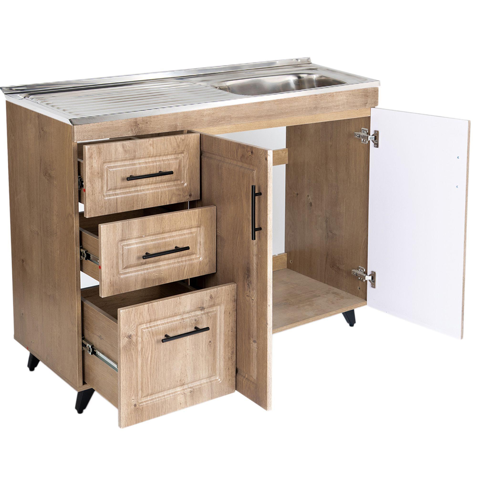 Kit Mueble Lavaplatos Domsa PVC100WI-2