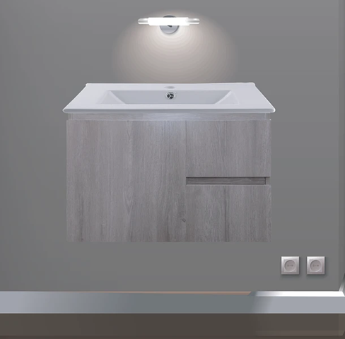 Kit Mueble Vanitorio a muro Space Nogal Claro (Incluye Cubierta de Loza) / 81x48x37cm-3