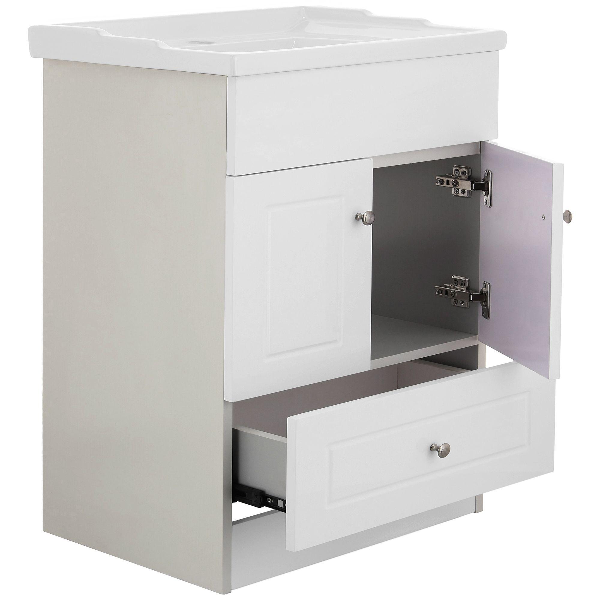 Kit Mueble Vanitorio Domsa Color Blanco B60-PHB+F-60-3