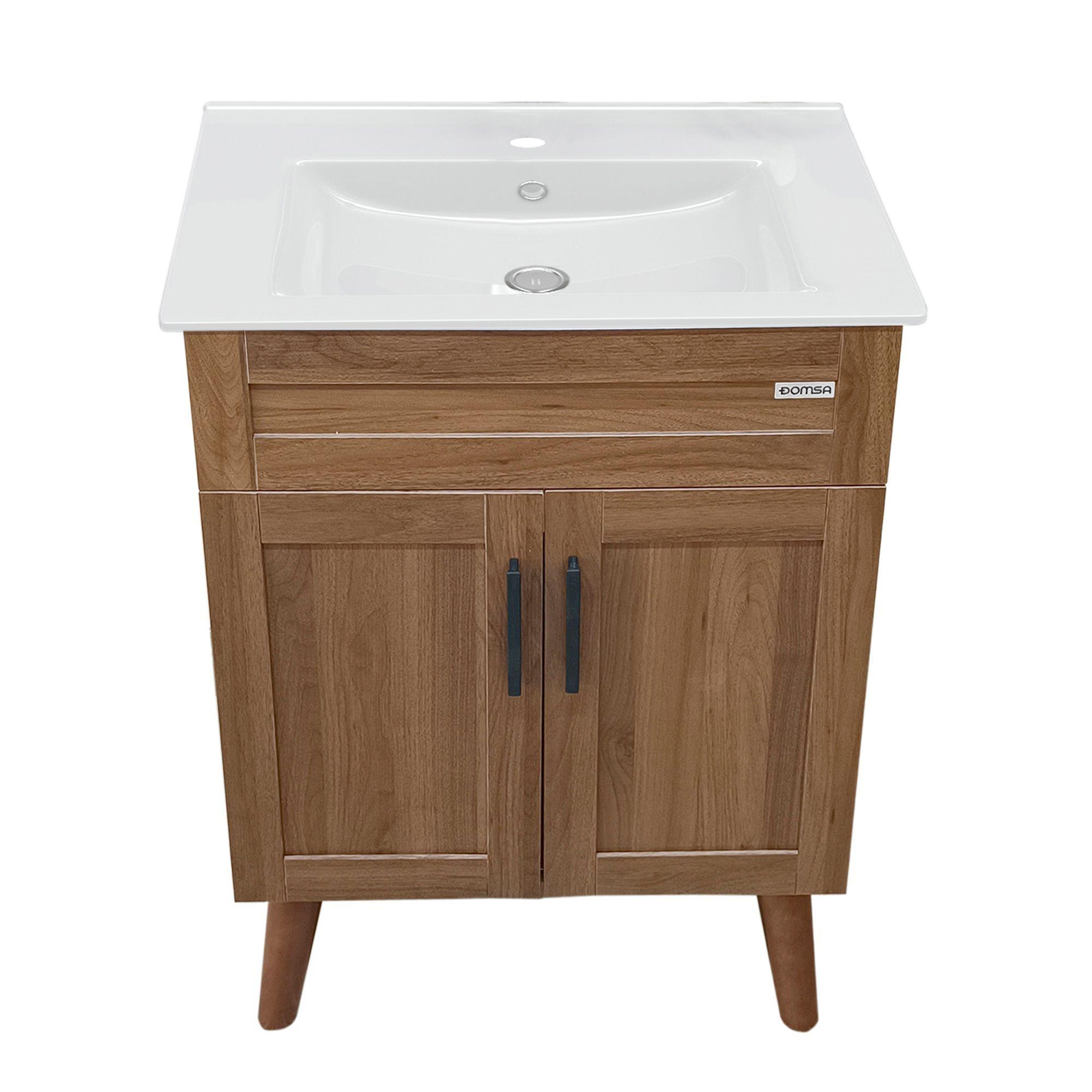 Kit Mueble Vanitorio Domsa Elegance Nogal BM6040+60C-2