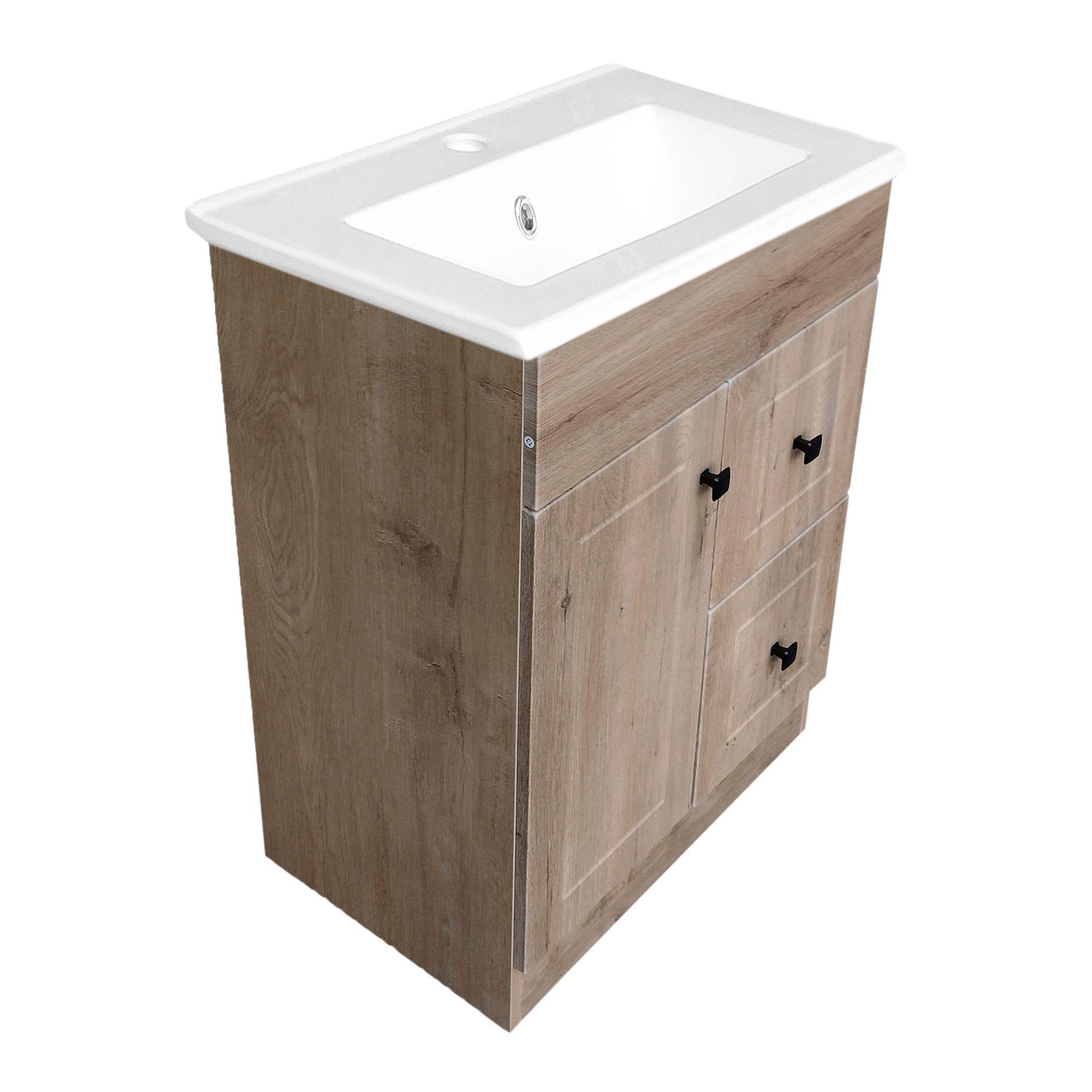 Kit Mueble Vanitorio Domsa Color Nogal BPA-60A+60C-3