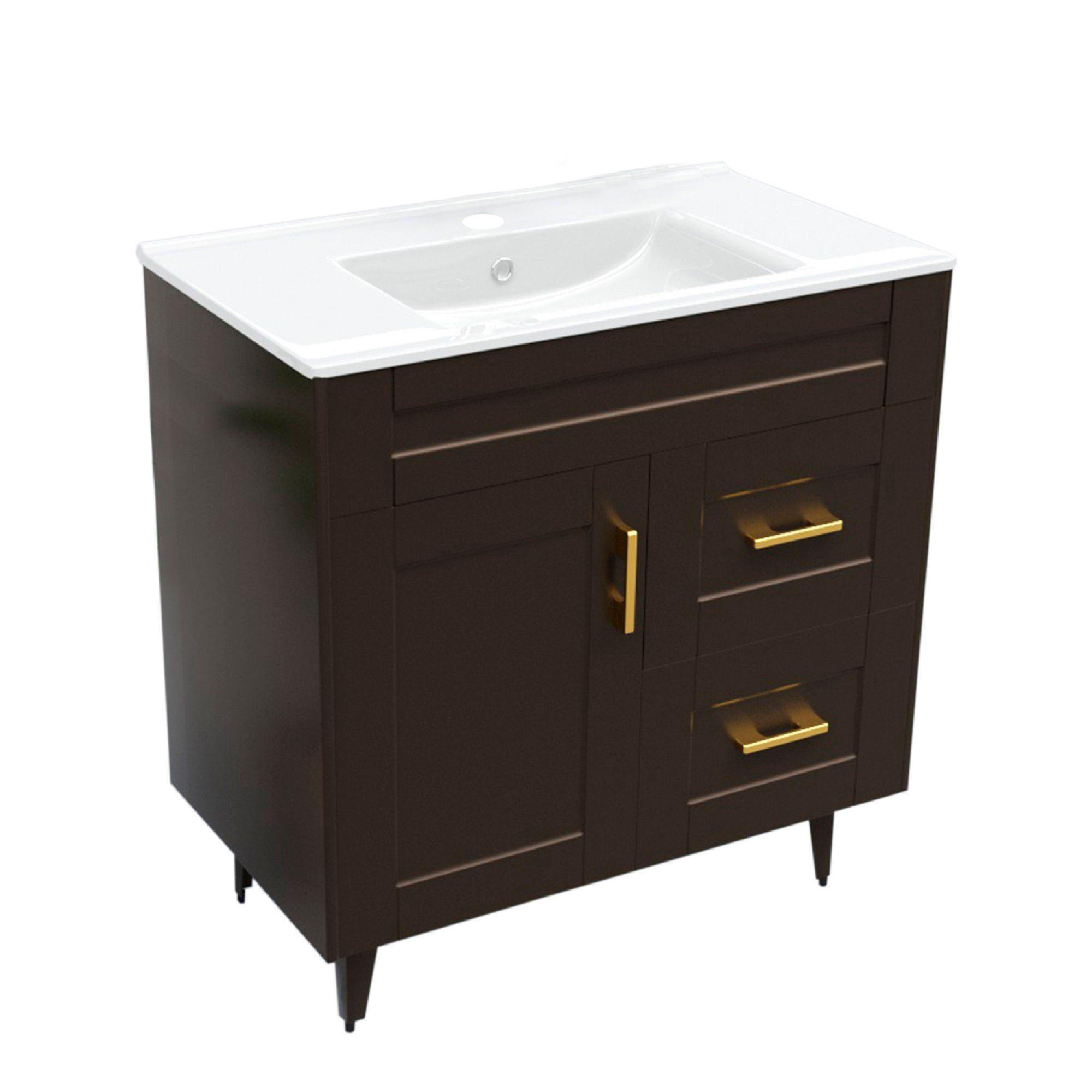 Kit Mueble Vanitorio Domsa Deluxe Café 80SK+P-80-2