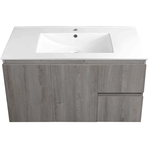 Kit Mueble Vanitorio a muro Space Nogal Claro (Incluye Cubierta de Loza) / 101x48x37cm-2