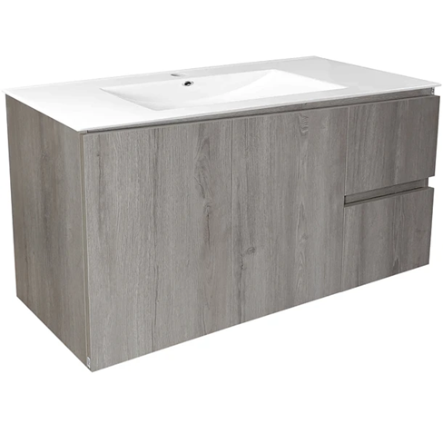 Kit Mueble Vanitorio a muro Space Nogal Claro (Incluye Cubierta de Loza) / 101x48x37cm-3