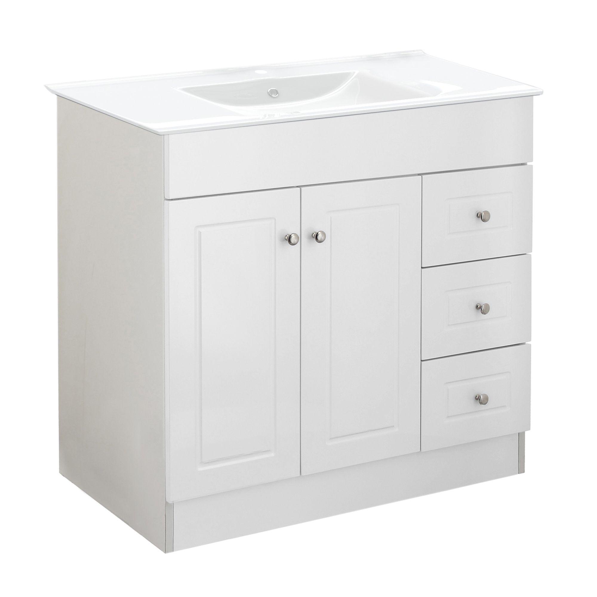 Kit Mueble Vanitorio Domsa Color Blanco B80PHD-B+P-80-2