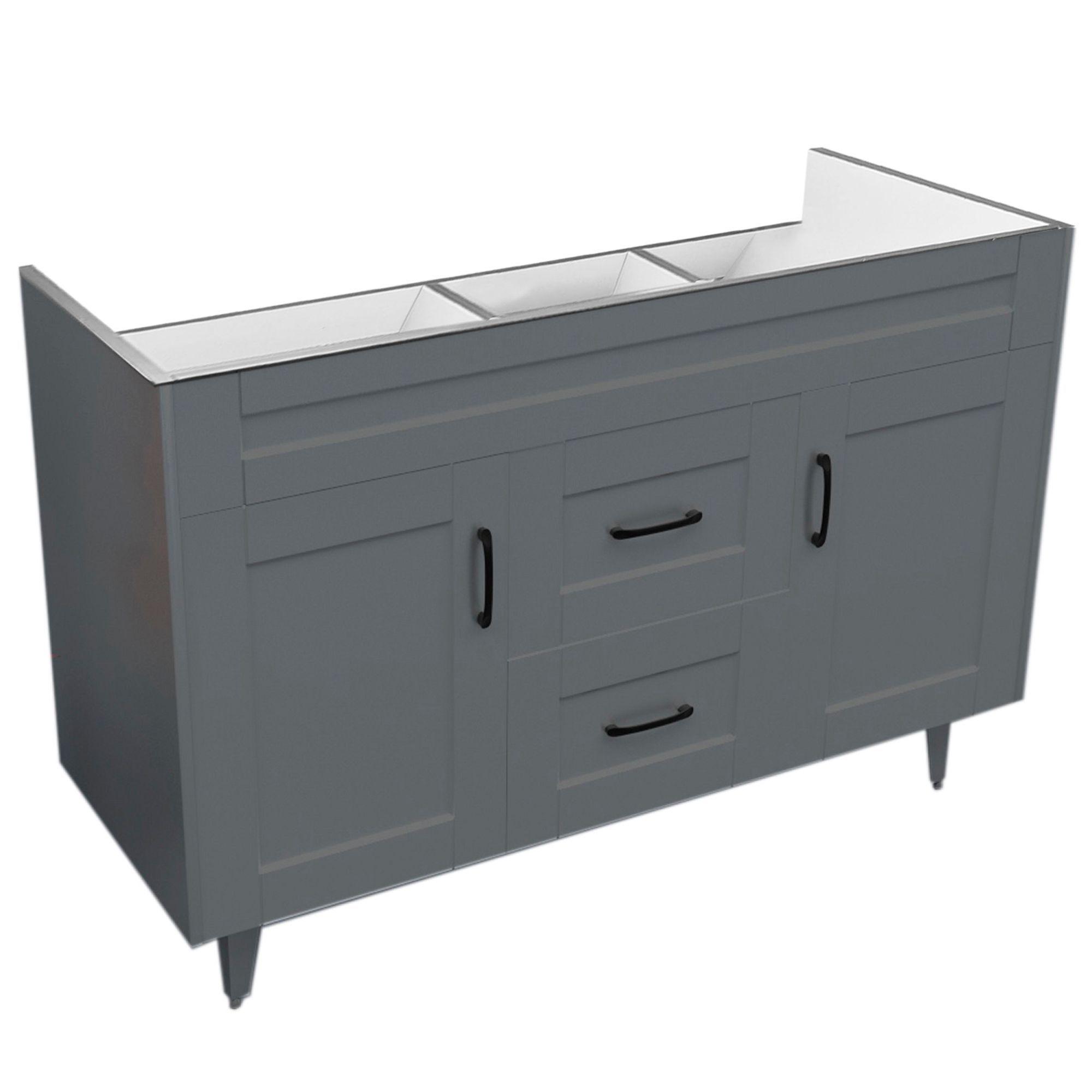 Mueble Vanitorio Domsa D120SK Gris (Sin Cubierta)-2