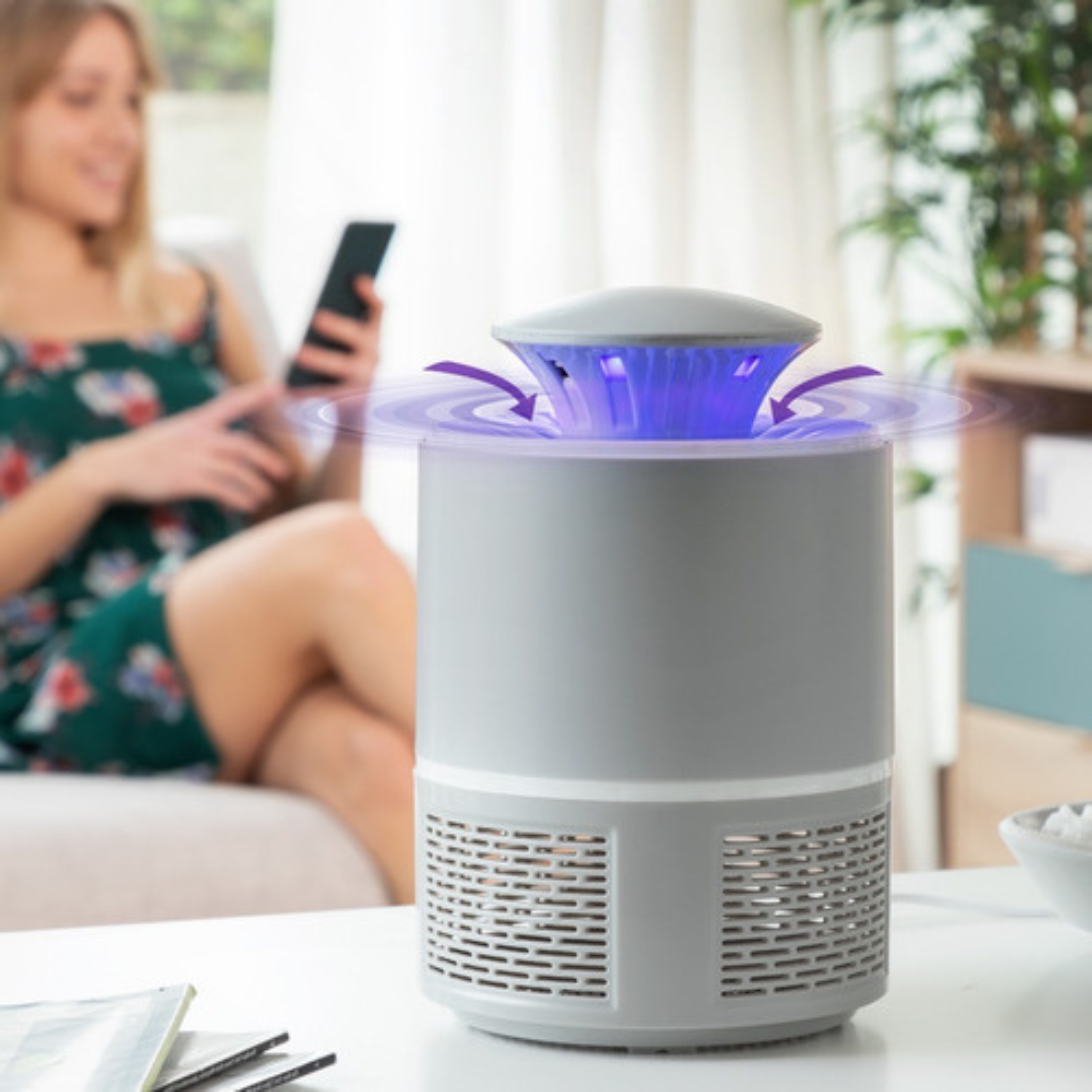 Lampara Mata Insectos Mata Mosquitos Por Succión Innovagoods-1