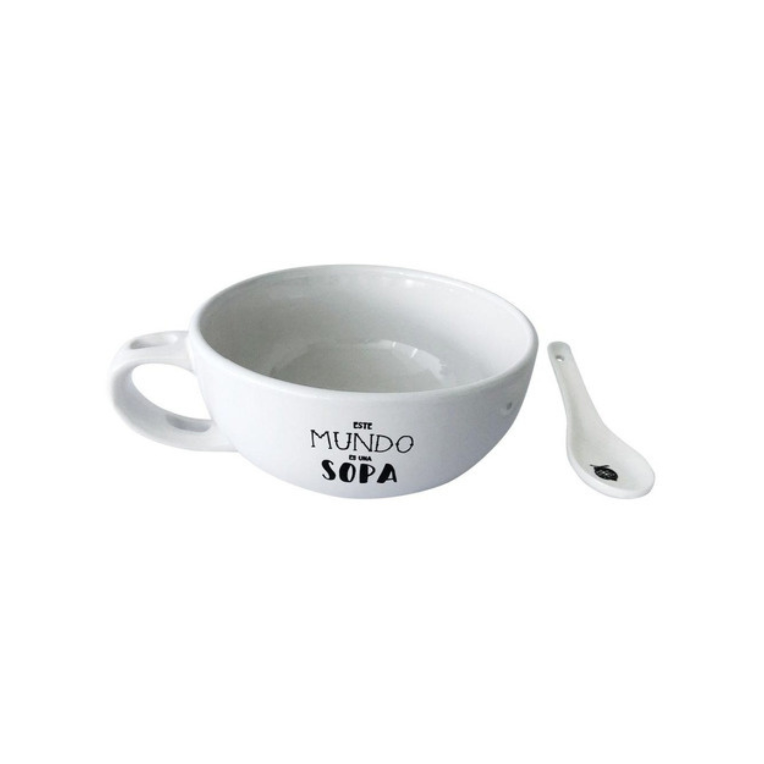 Set De 4 Bowls De Cerámica Mafalda Con Cuchara / Zings-4