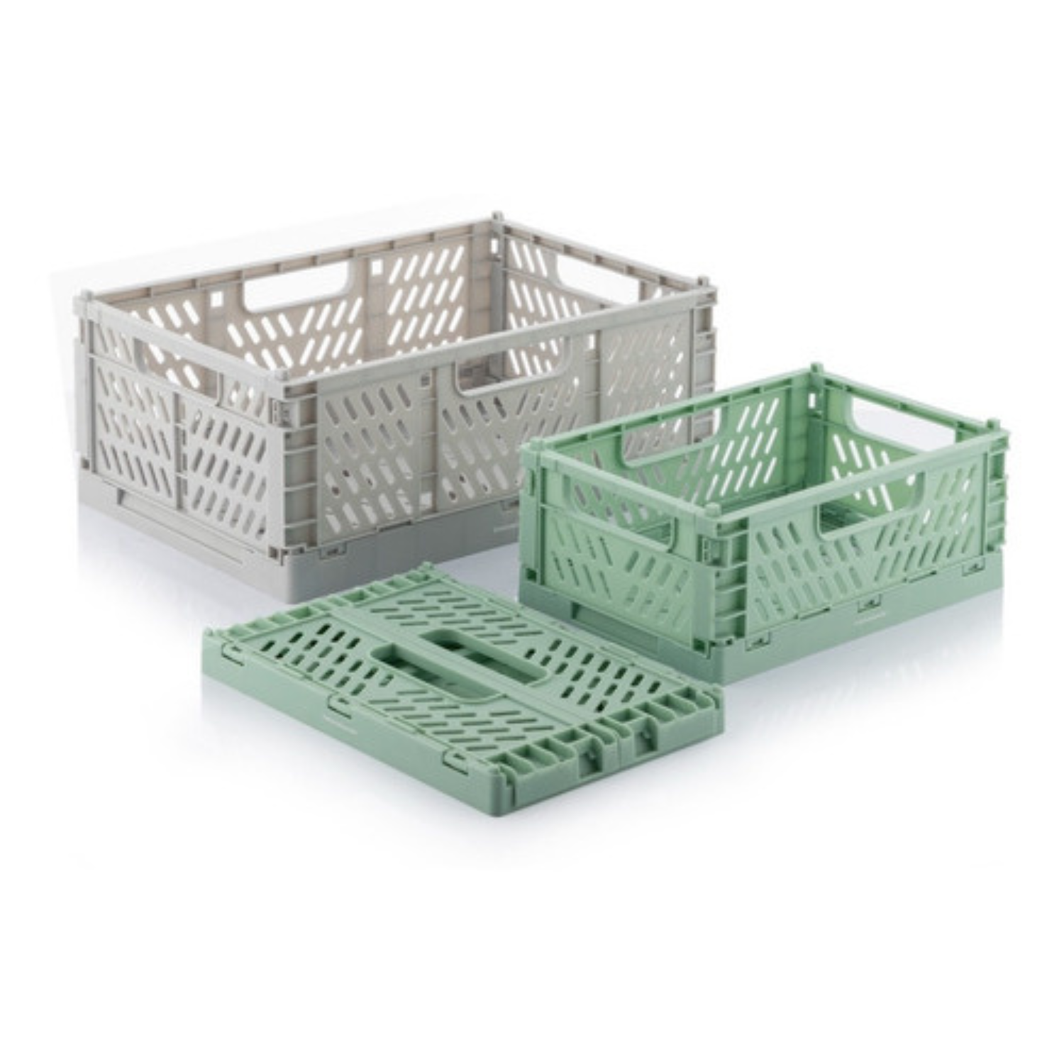 Set De 3 Cajas Organizadoras Plegables Y Apilables -0