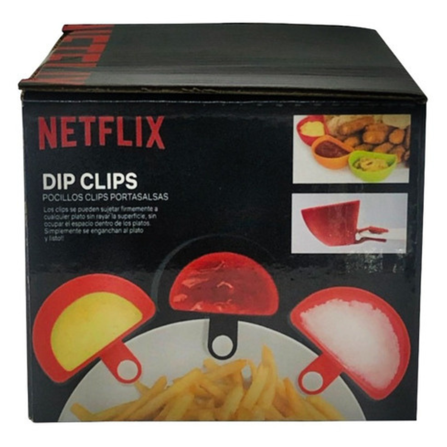 Set 4 Mini Pocillos Clips Porta Salsas Netflix / Zings-5