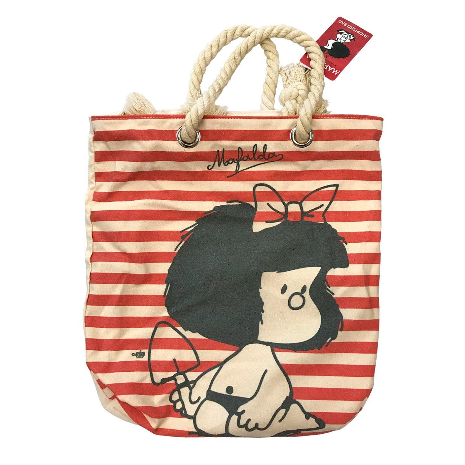 Bolso Mafalda A Rayas Rojo-0