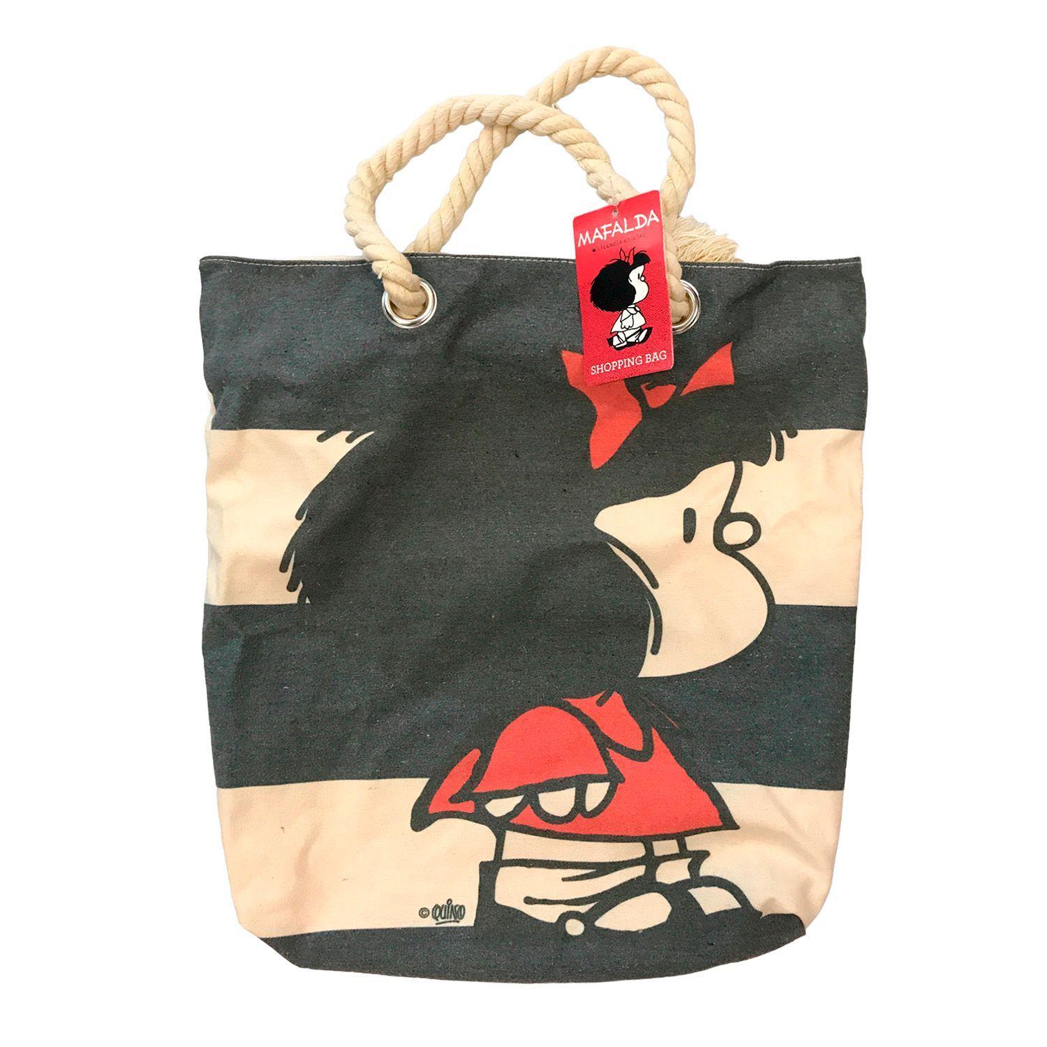 Bolso Mafalda B Franjas Negras-0