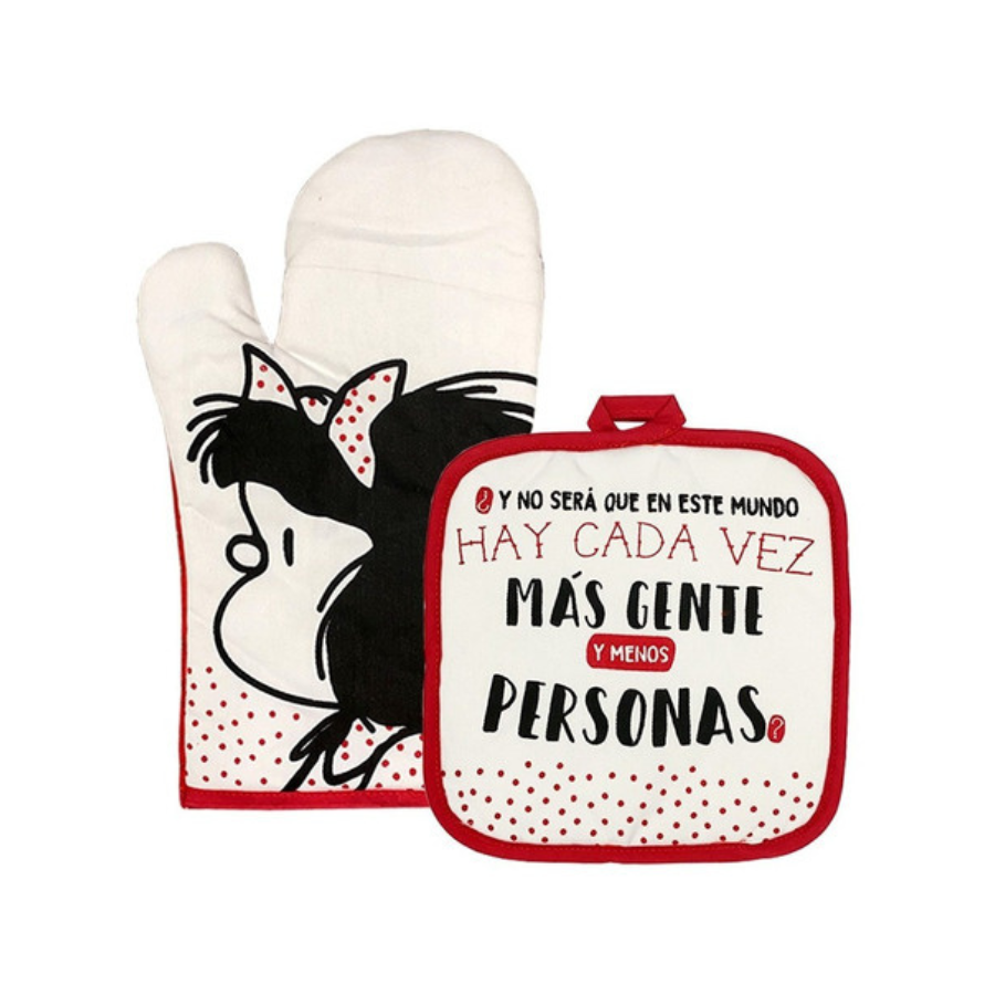 Set Guante De Cocina Y Toma Olla Diseño Mafalda / Zings-0
