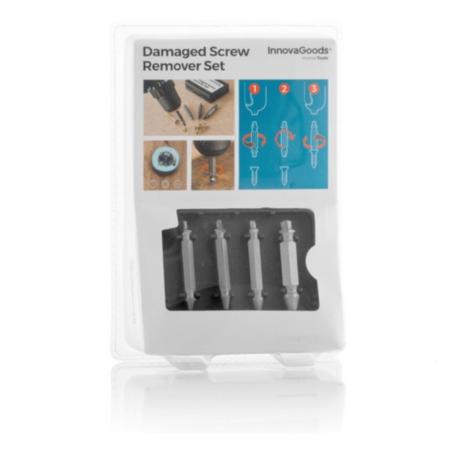 Pack 4 Piezas Extractor De Tornillos Dañados Brocas-5