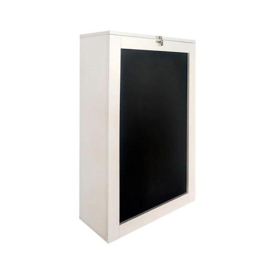 Escritorio Plegable De Pared, Con Estantes Y Pizarra-1