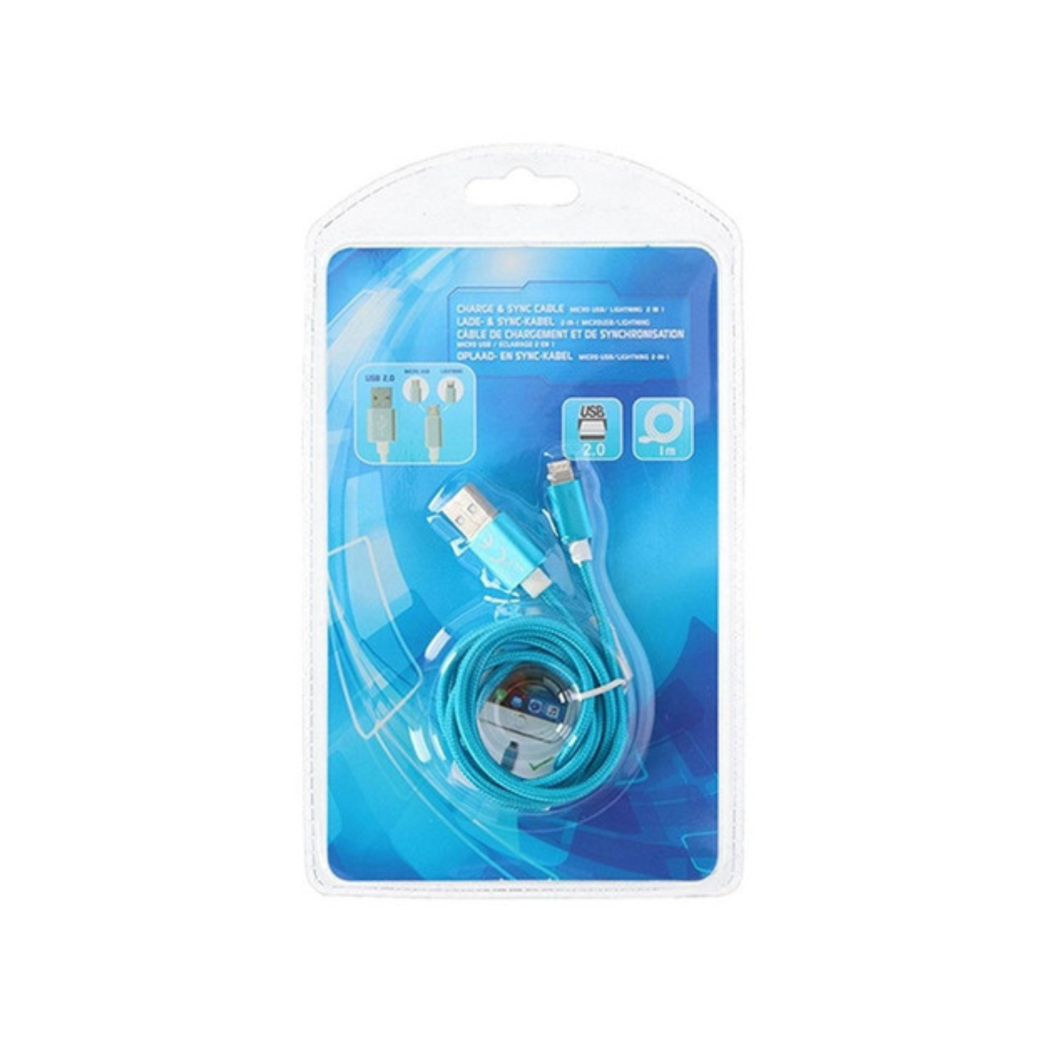 Cable Usb Dual 2 En 1 - Micro Usb Y Lightning / Zings-1