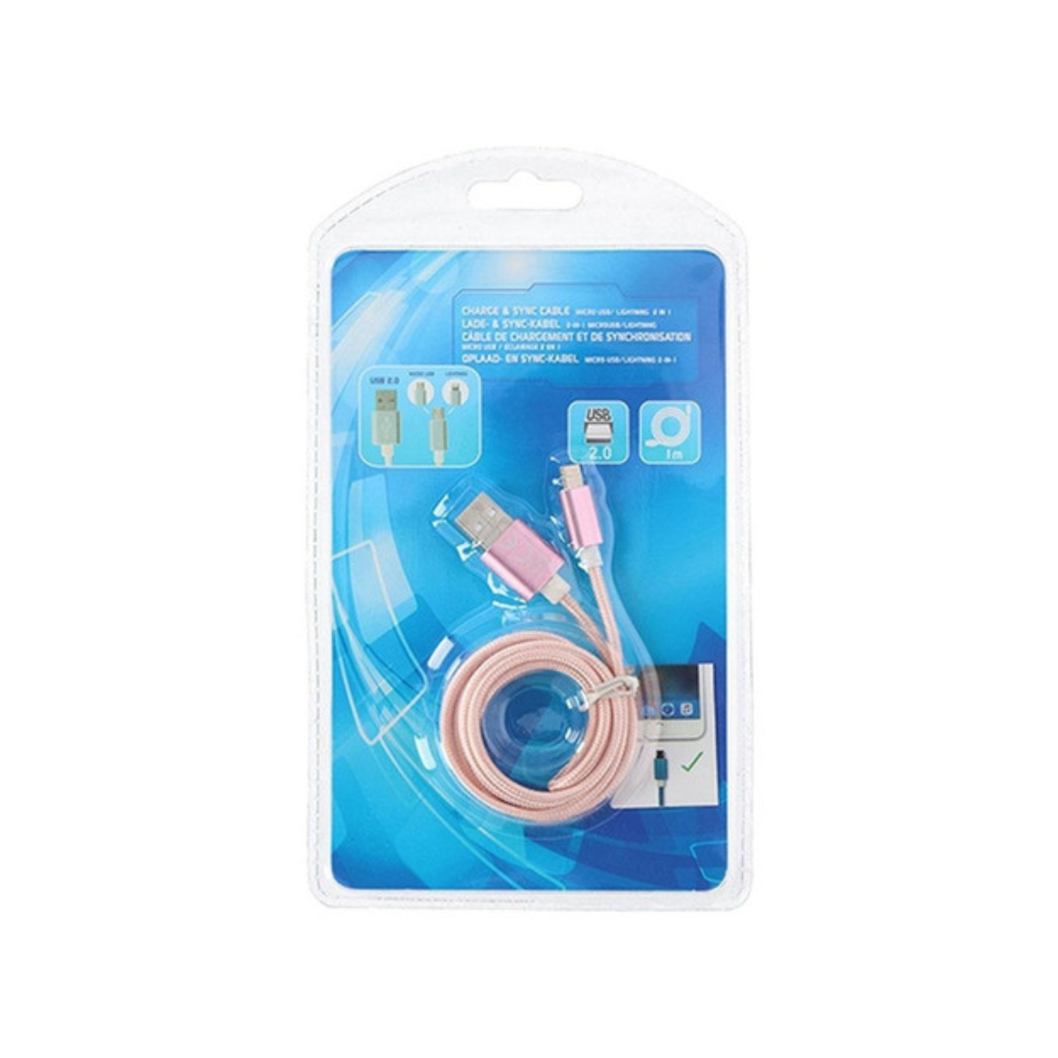 Cable Usb Dual 2 En 1 - Micro Usb Y Lightning / Zings-2