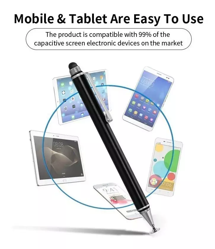 Lápiz Táctil Doble Puntero Y Touch Para Tablet Smartphone-3