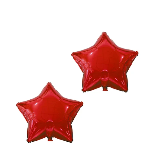 Globo Metalico Estrella 9 Pulgadas Rojo 2pcs-1