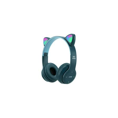  Audifono P47 Gato Bluetooth Luces Rgb.-0