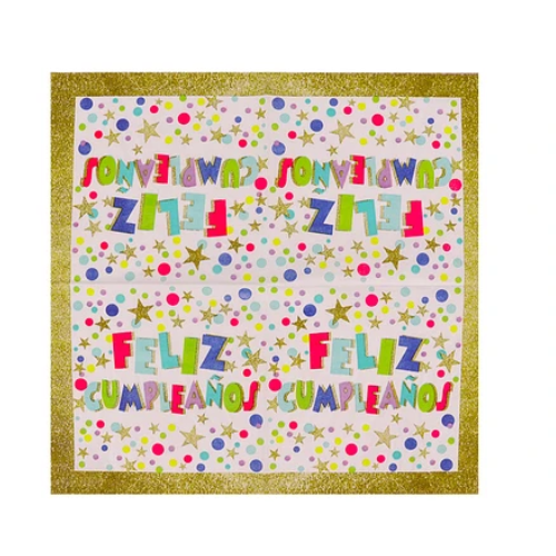 Servilletas Feliz Cumpleaños Blancas 16 pcs 33x33cm-0