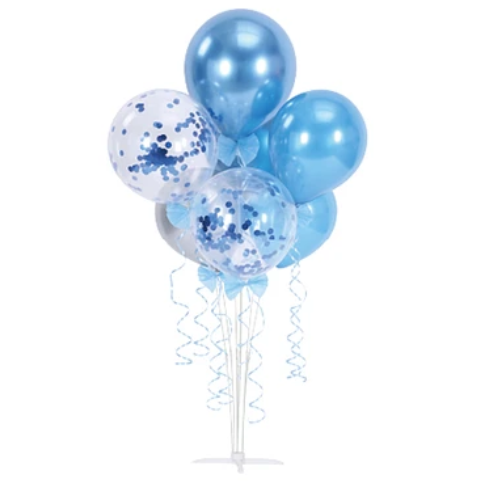 Set De Globos Con Pedestal 7 Pcs Azul-0