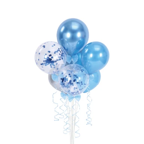 Set De Globos Con Pedestal 7 Pcs Azul-1