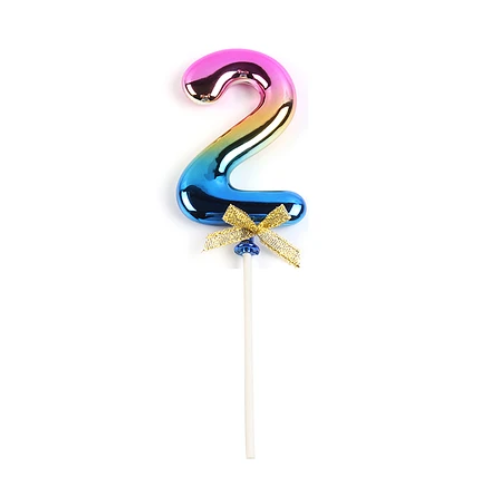 Topper Número 2 Multicolor 20cm-0