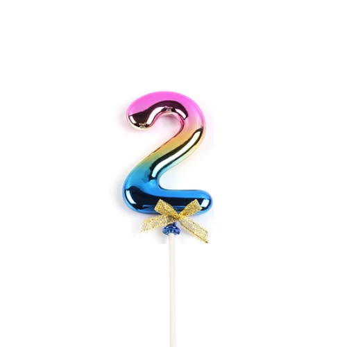 Topper Número 2 Multicolor 20cm-1